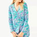Lilly Pulitzer Long Sleeve Button Up Pajama Top Melon Fig Tint Monkey Sea XS