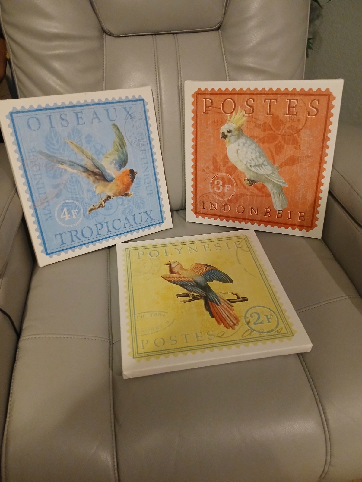 IKEA Collection Bird Stamp Wall Art Canvas