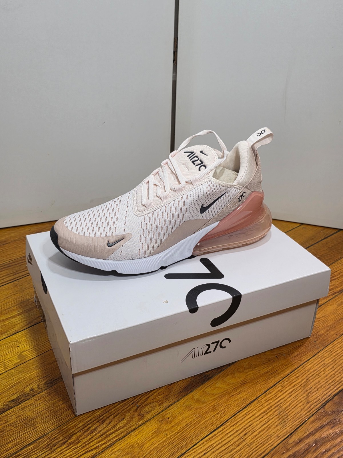 NIKE AIR MAX 270 LIGHT SOFT PINK BLACK ROSE SHOE SIZE 11.5