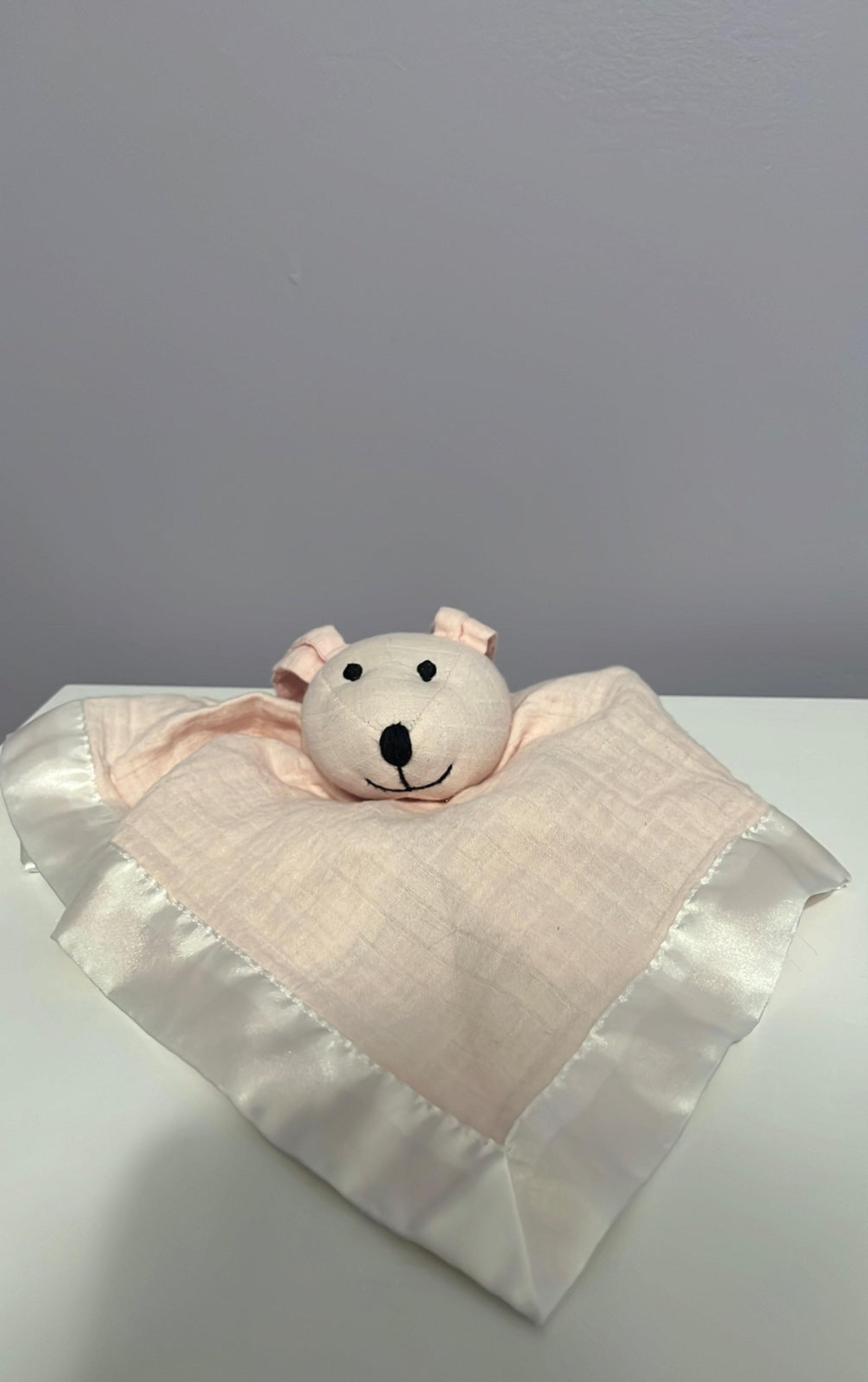 Aden & Anais Lovey Bunny Rabbit PINK security blanket Classic Satin edge