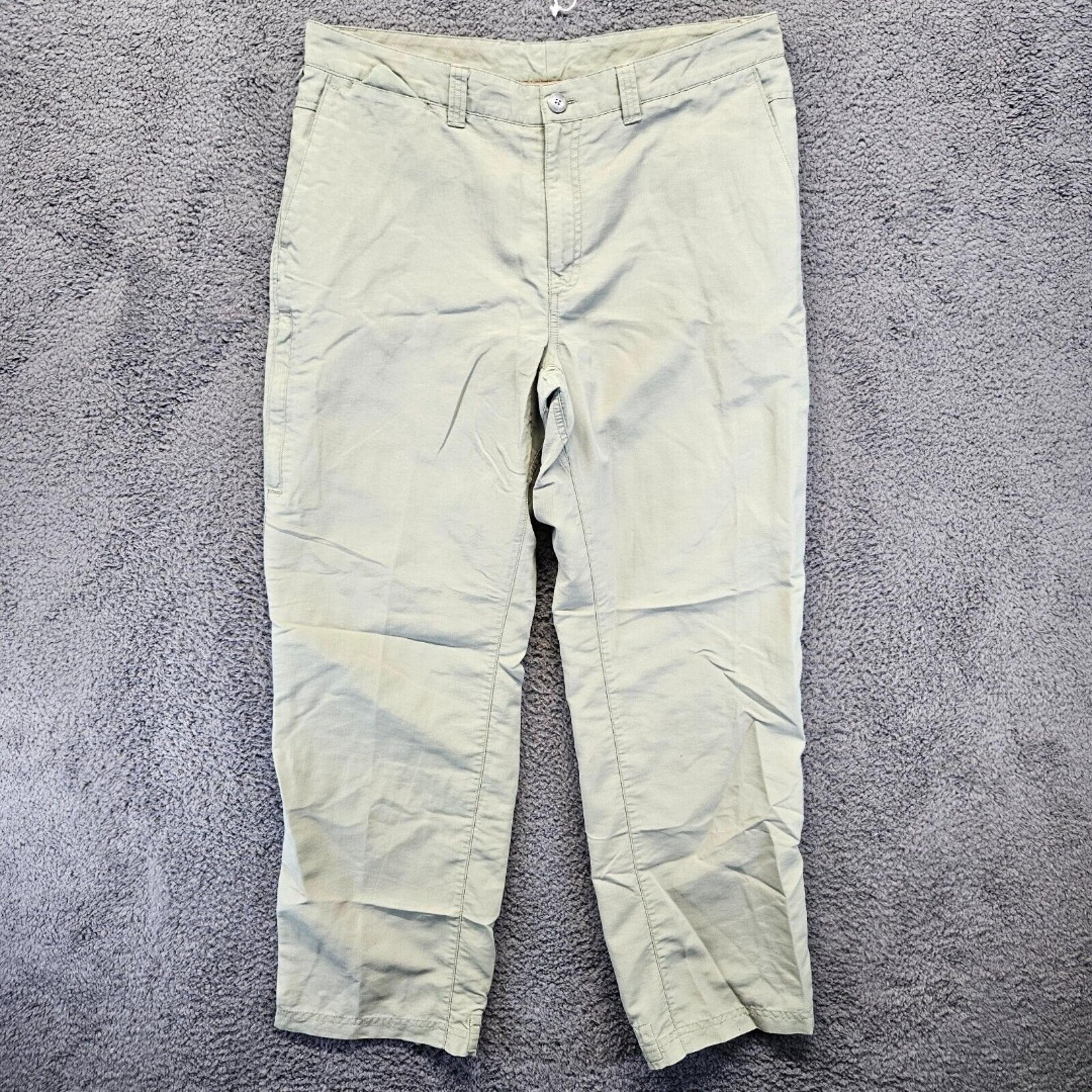 REI Pants Mens 34x30 Green Nylon Outdoor Hiking Pant Straight Leg Lightweight