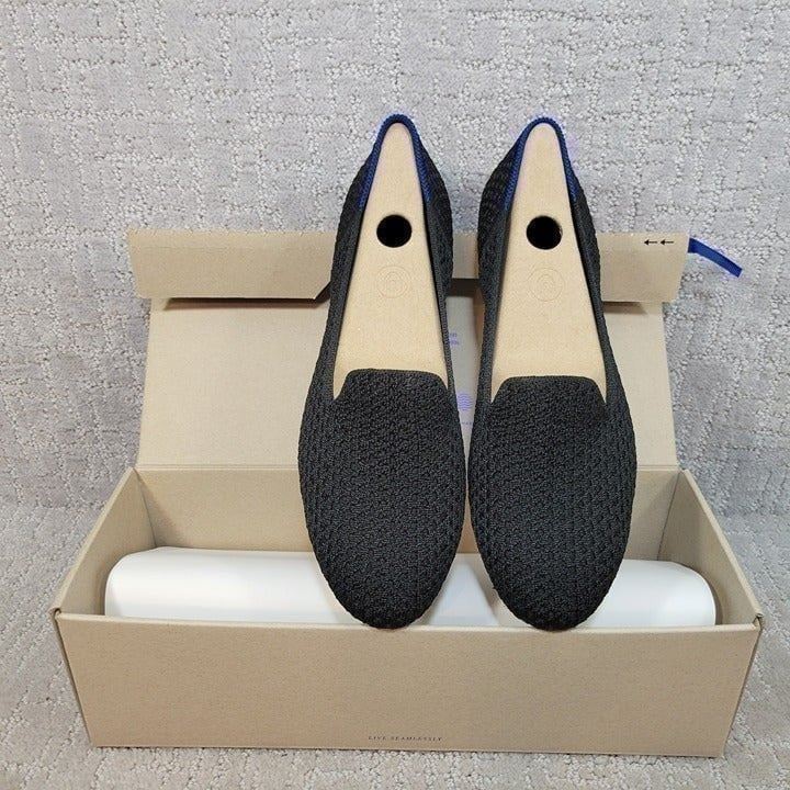 Rothy’s The Loafer Women's Size US 8 Black Honey Round Toe Flats Shoes