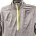Athleta Running Wild Gray & Neon Green 1/4 Zip Up Pullover - Size SMALL