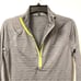 Athleta Running Wild Gray & Neon Green 1/4 Zip Up Pullover - Size SMALL