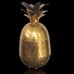 Vintage Solid Brass Pineapple Lidded Jar Container Canister