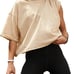 Women's summer short sleeve crop top Casual basic cotton sports T-shirt