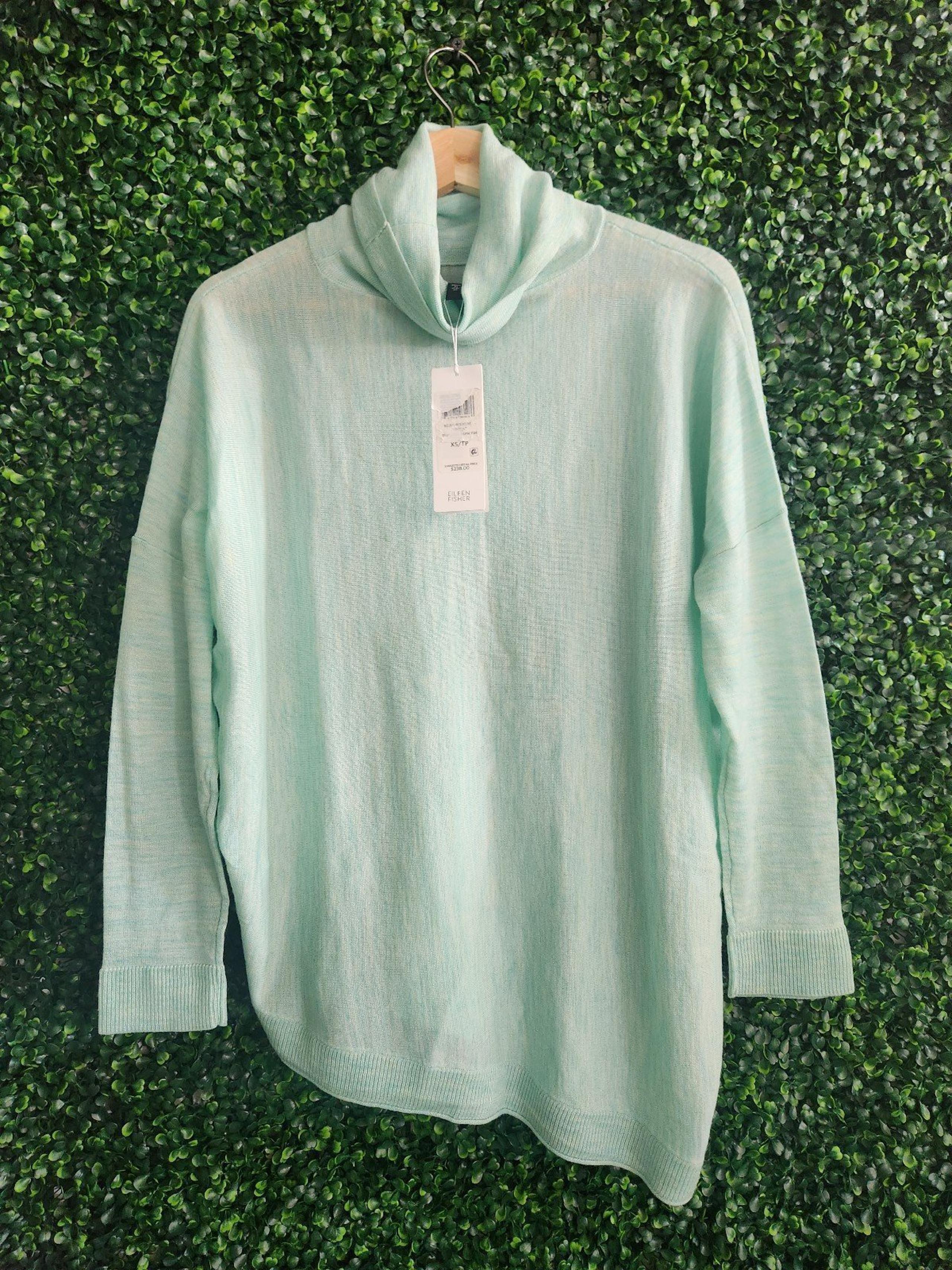 Eileen Fisher Women's Merino Woool Turtleneck Arora  Asym Sweaters Size XS