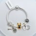 Linx Snake Chain Bracelet with Gold and Silver German Shepherd Themed Charms