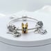 Linx Snake Chain Bracelet with Gold and Silver German Shepherd Themed Charms