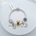 Linx Snake Chain Bracelet with Gold and Silver German Shepherd Themed Charms