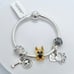 Linx Snake Chain Bracelet with Gold and Silver German Shepherd Themed Charms