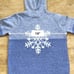 Cupcakes and Cashmere Women’s Small Blue Color Block Snowflake Hoodie Sweater
