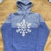 Cupcakes and Cashmere Women’s Small Blue Color Block Snowflake Hoodie Sweater