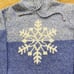 Cupcakes and Cashmere Women’s Small Blue Color Block Snowflake Hoodie Sweater