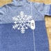 Cupcakes and Cashmere Women’s Small Blue Color Block Snowflake Hoodie Sweater
