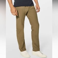 Lululemon Men's ABC Classic Pant in Artifact Deep Tan, Warpstreme, Sz 32 x 31
