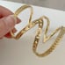 Modern Statement Cuff Bracelet Gold Plated Embossed Open Style 2.5 Wide Small