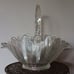Crystal Carnival Glass Feathered Large Fireside Basket