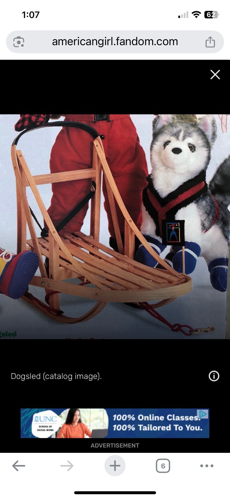 American Girl Doll Dogsled, Pepper and Outfit