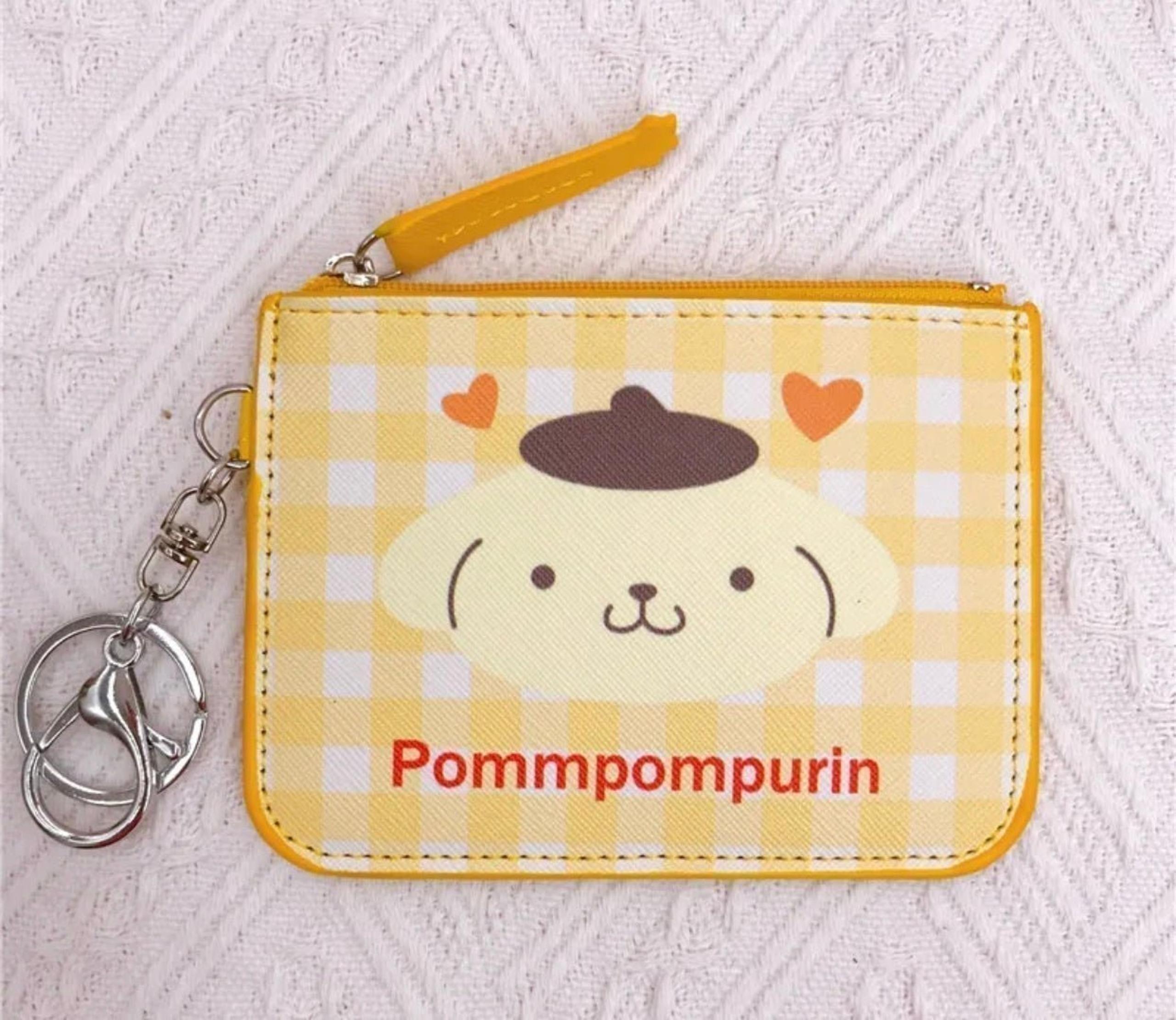 New Pommpompurin Yellow Plaid Coin Purse w/ ID Card Slot
