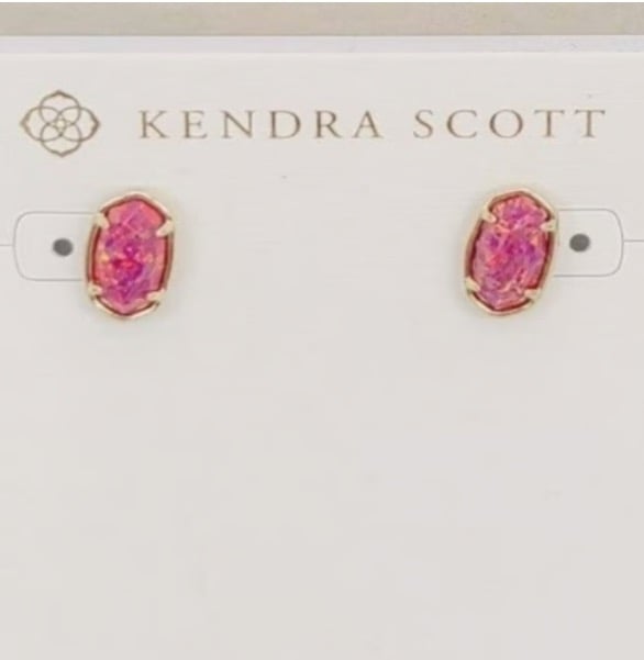 Kendra Scott Grayson Kyocera Opal Stud Earrings NEW