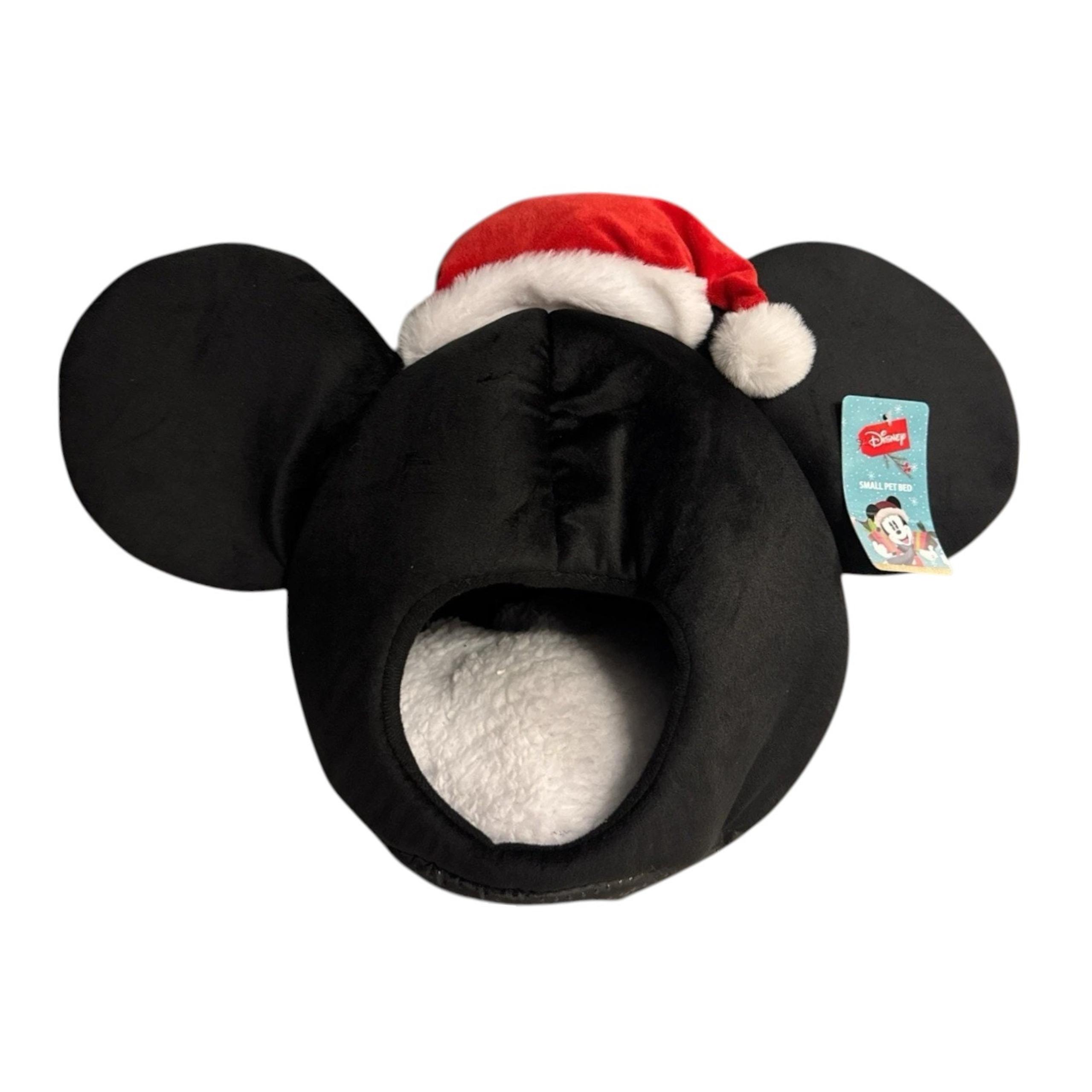 Disney Mickey Mouse Small Pet Bed Black Hidden Cuddle Snuggle Cave Hide Plushy
