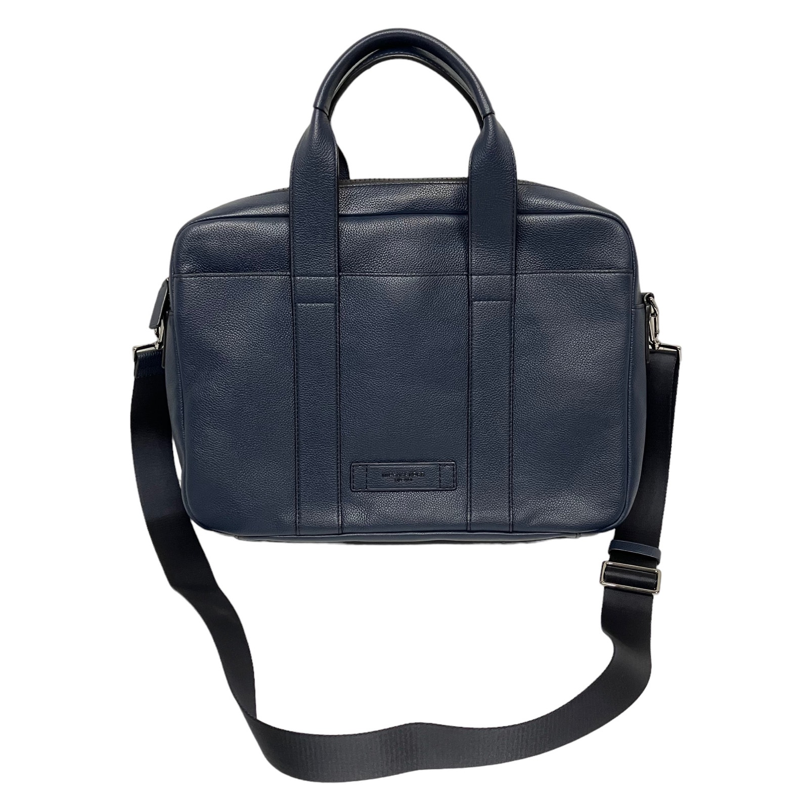 Michael Kors Cooper Navy Pebbled Leather Briefcase