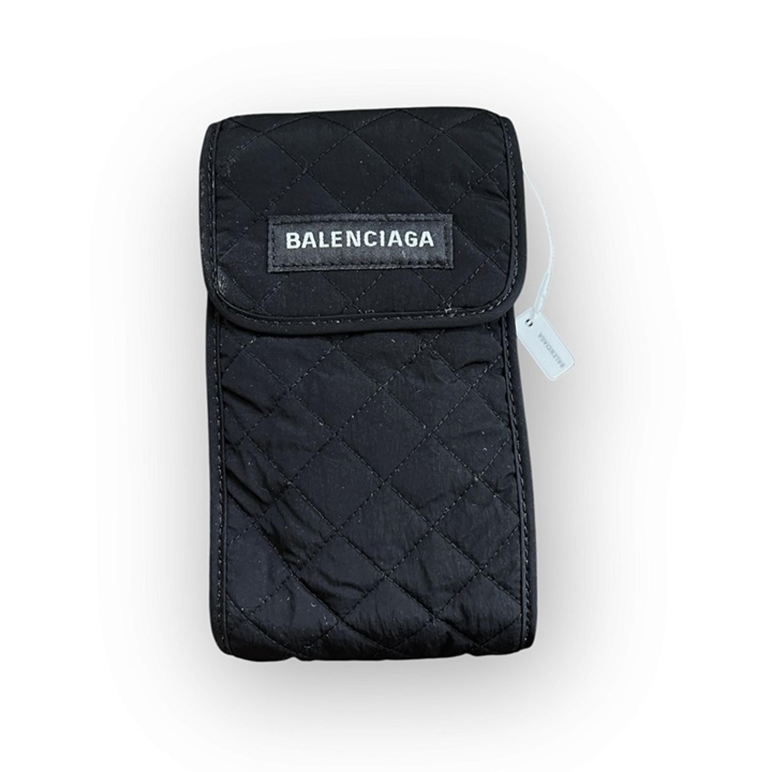 Balenciaga Black Nylon Crossbody Limited Edition Bag Pouch Puffer Quilted