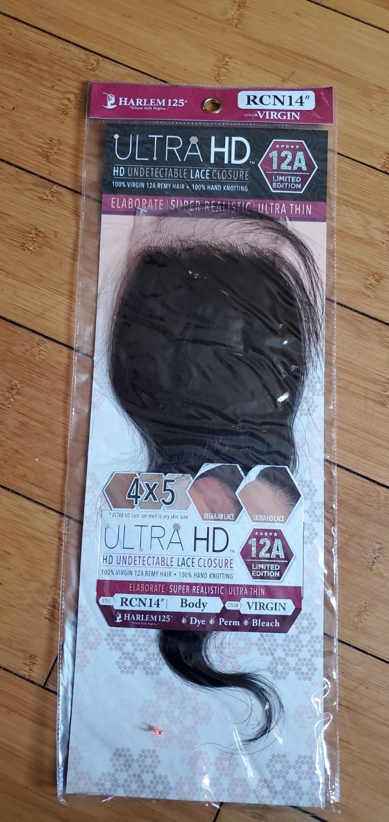 100% VIRGIN BRAZILIAN HAIR HD UNDETECTABLE LACE CLOSURE