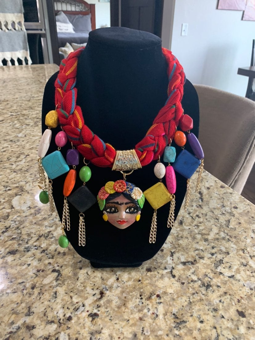 Mexican necklace and earrings set