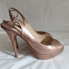 JIMMY CHOO Nova 100 Peep-Toe womens heels size 39.5