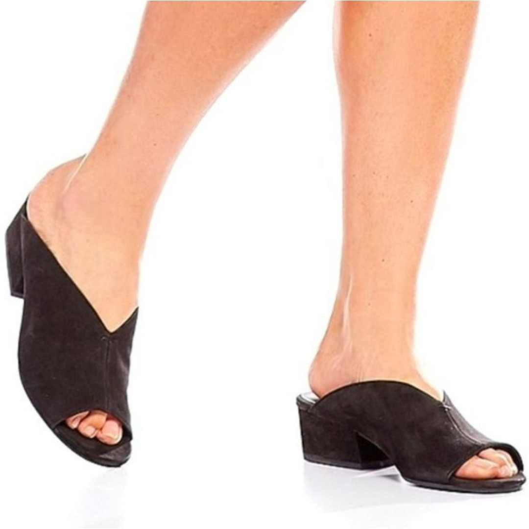 Eileen Fisher Katniss nubuck black slide