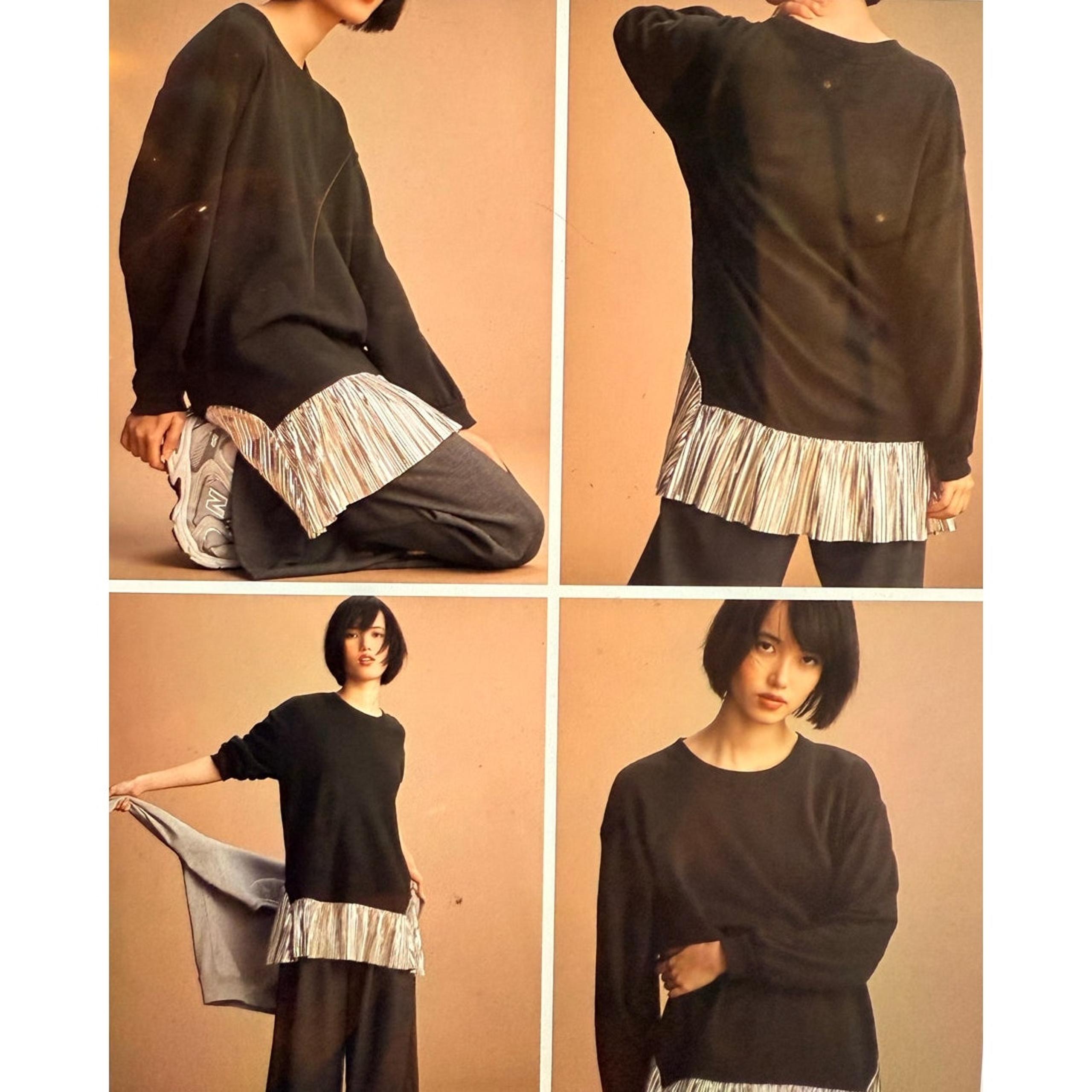 Anthropologie Pilcro Metallic Twofer Tunic Blouse size Med