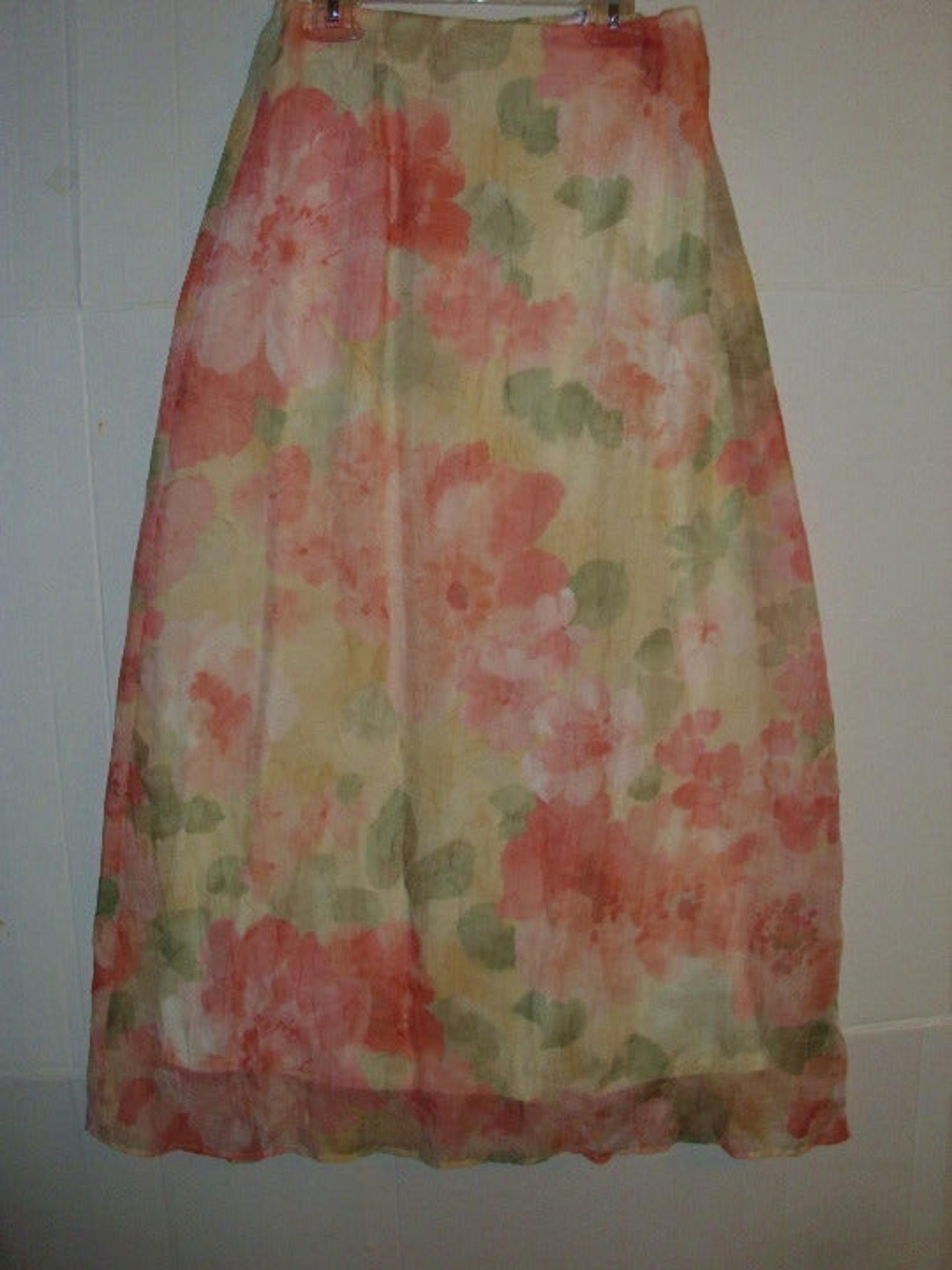 Ethereal garden party maxi skirt floral