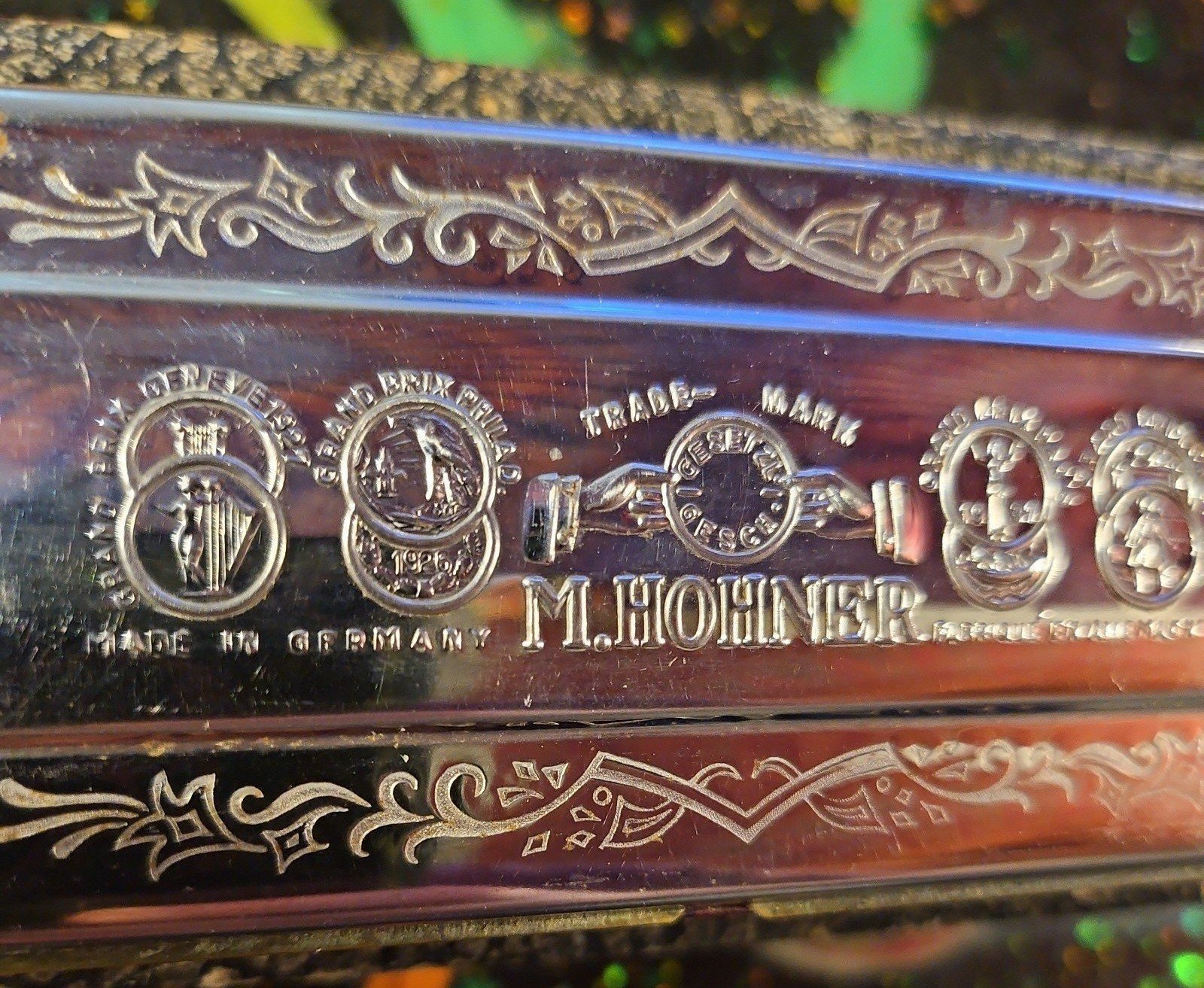 M. HOHNER MARINE BAND ECHO TREMOLO CONCERT HARP! 192 REEDS 4 KEYS - A C D G !