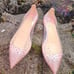 Christian Louboutin Degrastrass Crystal Pink Bridal Wedding Flat Pre-owned