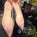 Christian Louboutin Degrastrass Crystal Pink Bridal Wedding Flat Pre-owned