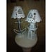2 Nautical White Blue Metal Candle Holders - Anchor 6 ×5\