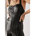 New Free People Pleasant Surprise Vegan Romper 168 SIZE 4 Black