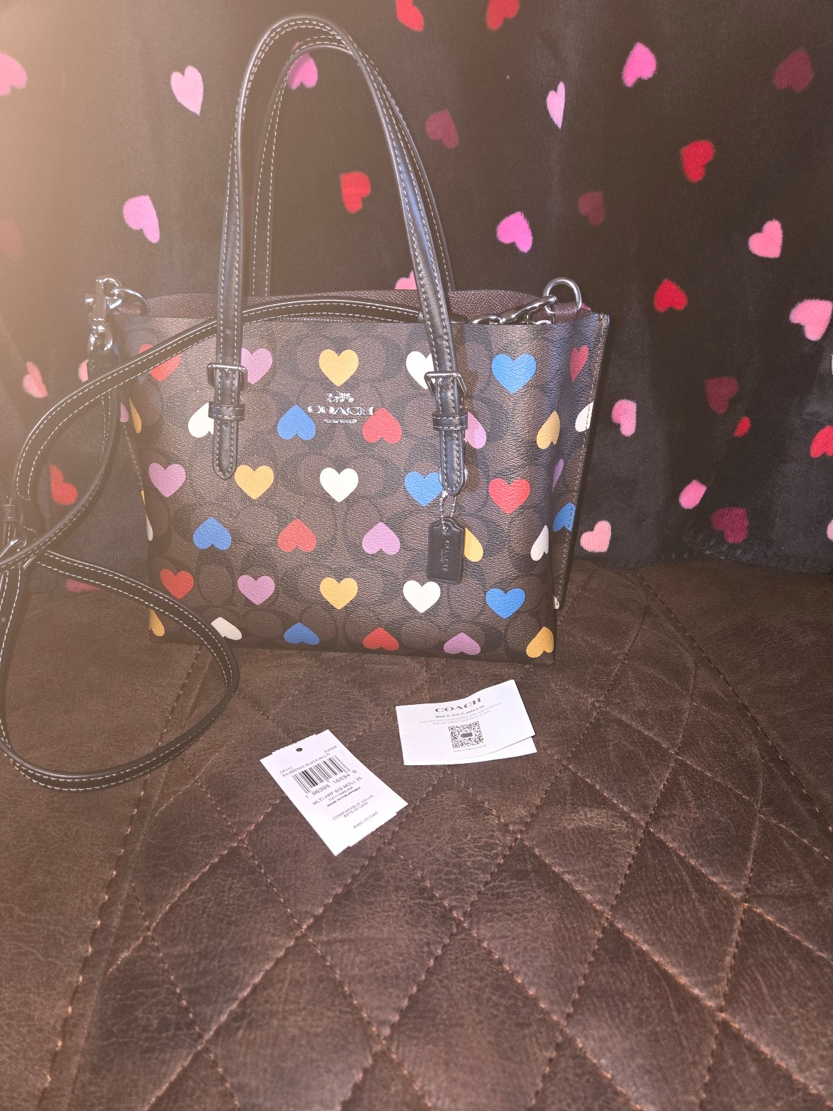 NWT Coach Molly 25 crossbody with heart design