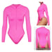 SKIMS SWIM SIZE 2X ZIP UP FRONT LONG SLEEVE ONE PIECE TAFFY Limited edition NWT