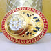 Longhorn horseshoe Western heavy Oval Buckle LARGE SIZE GOLD SILVER Red border