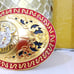 Longhorn horseshoe Western heavy Oval Buckle LARGE SIZE GOLD SILVER Red border