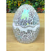 Valerie Parr Hill Pearl Iridescent Glass Light Mosaic Cracked Holiday Egg EUC