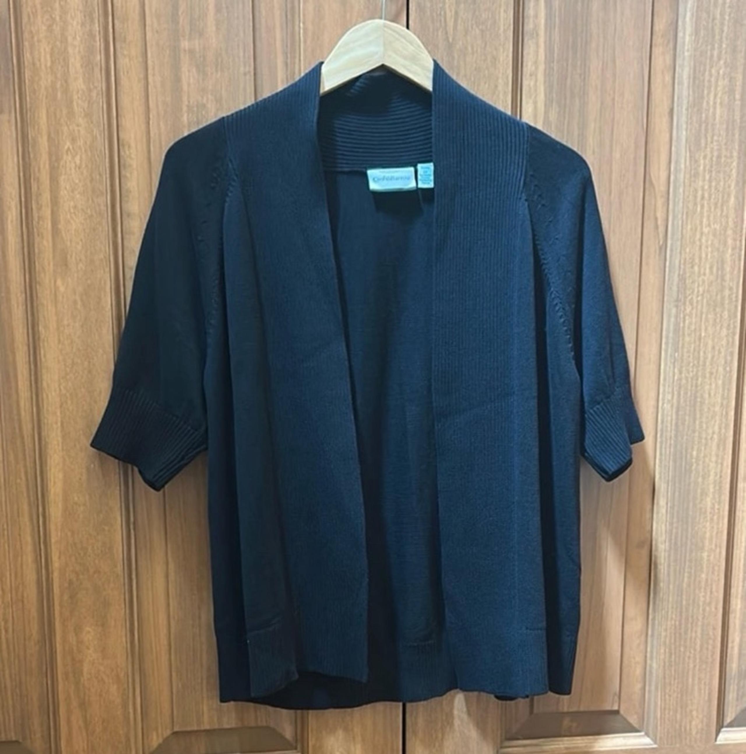 Black Open Front Cardigan Shrug Croft & barrow size 1X
