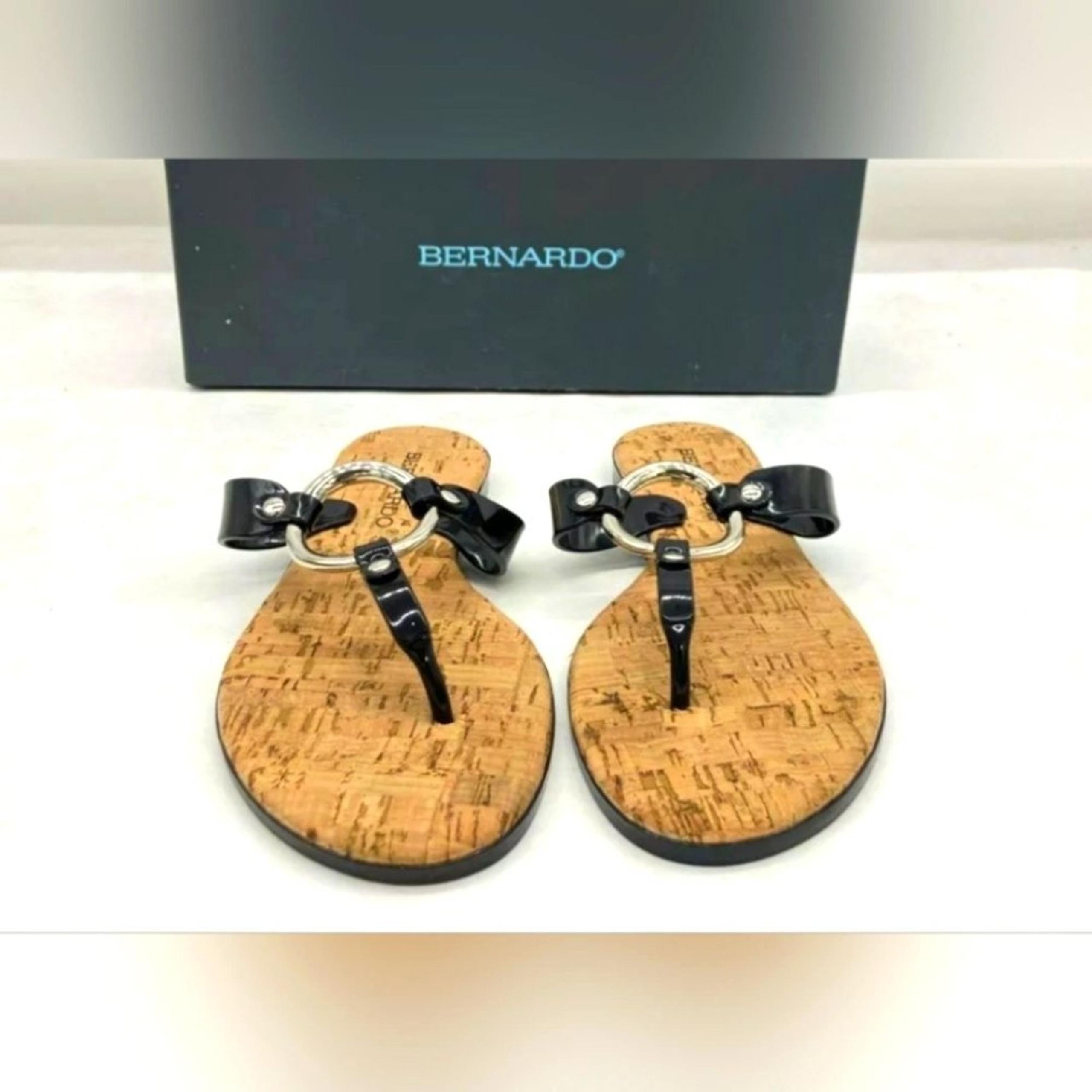 Bernardo Designer Matrix Jelly Cork Slip-On Thong Sandals - Size 6
