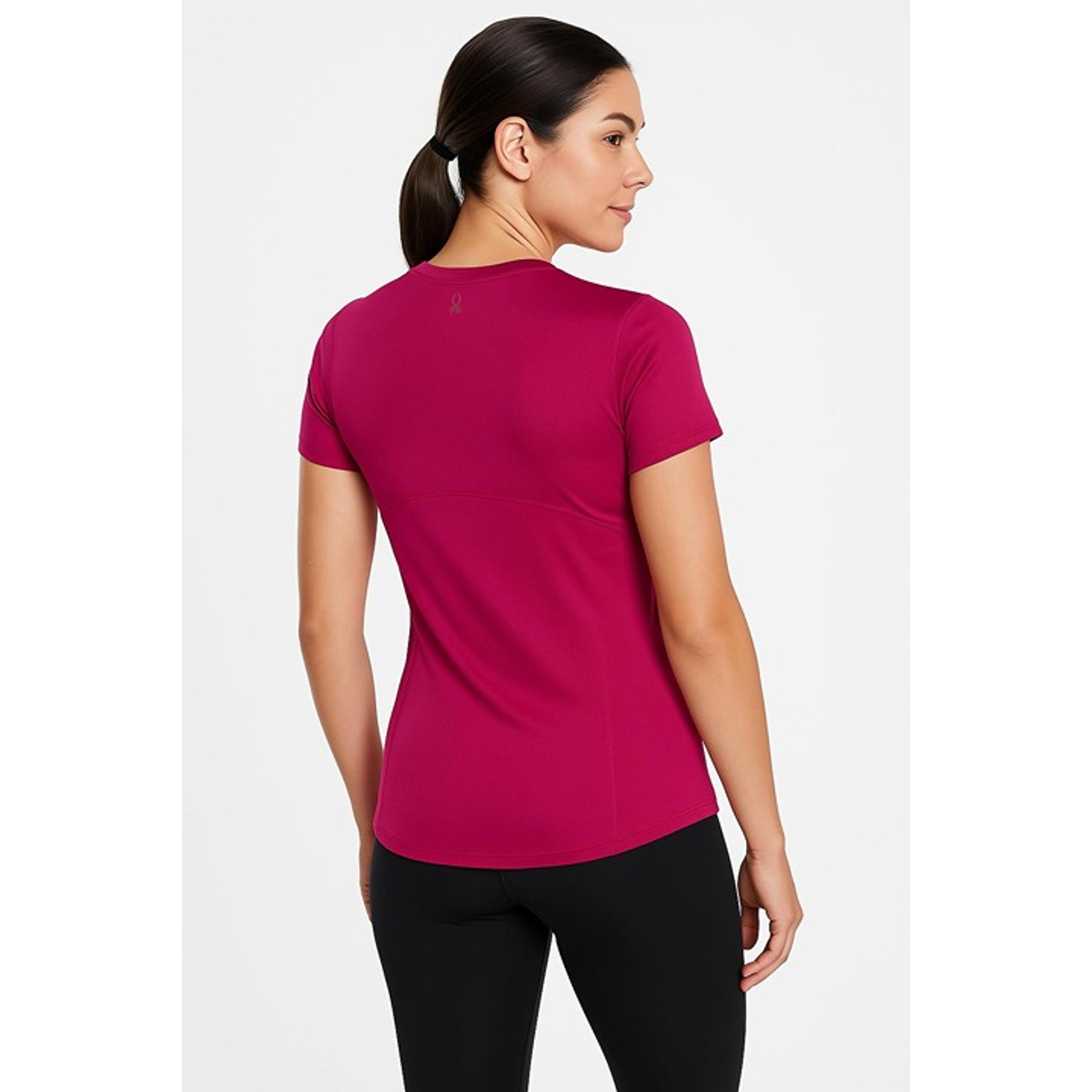 Spyder Active Magenta Short Sleeve Fitted Athletic Sport Womens Shirt Medium