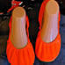 The Storehouse Limited Edition Neon Highlighter Orange Leather Ballet Flats