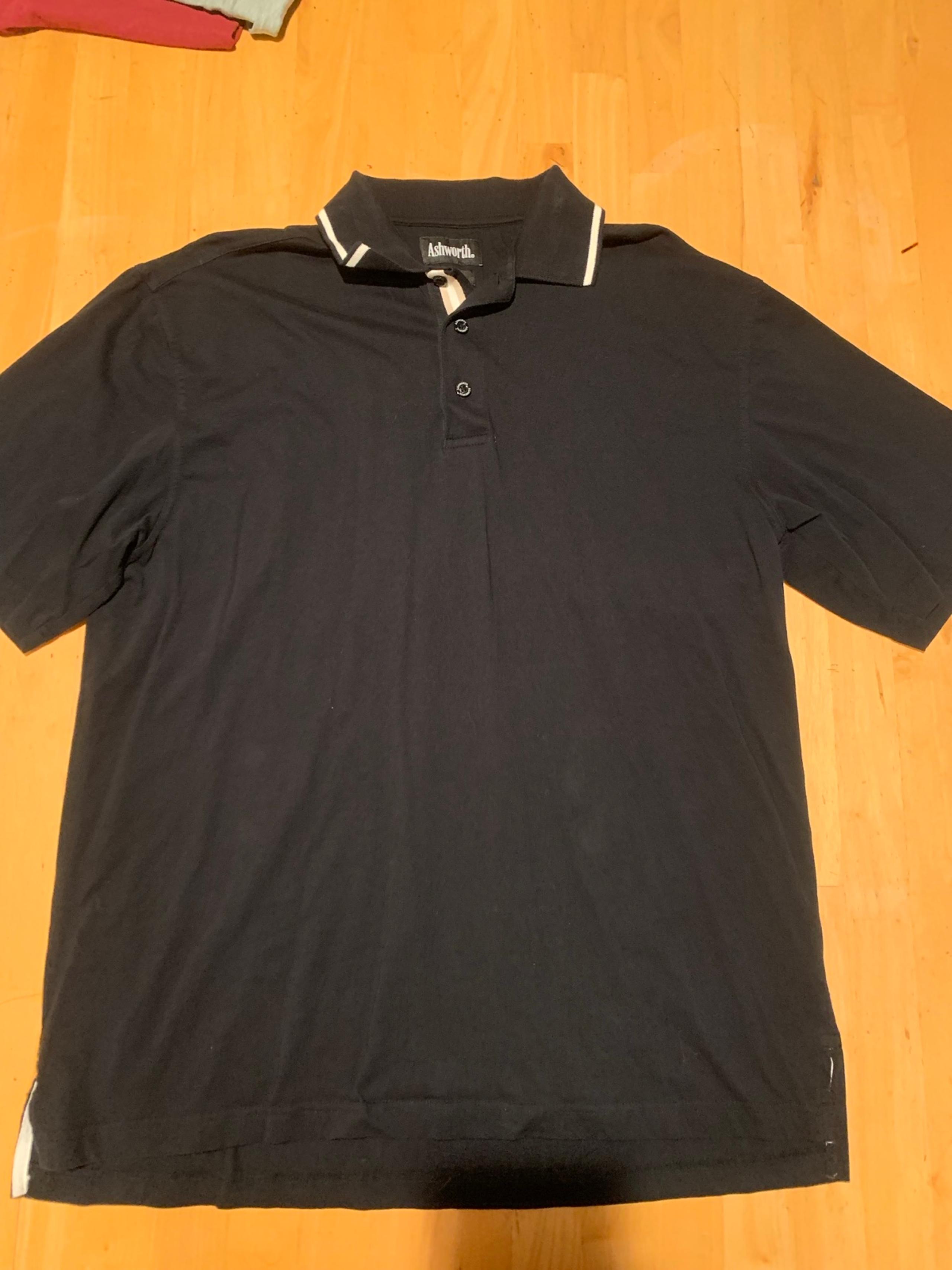 Early 2000s Ashworth Black Polo Size Large