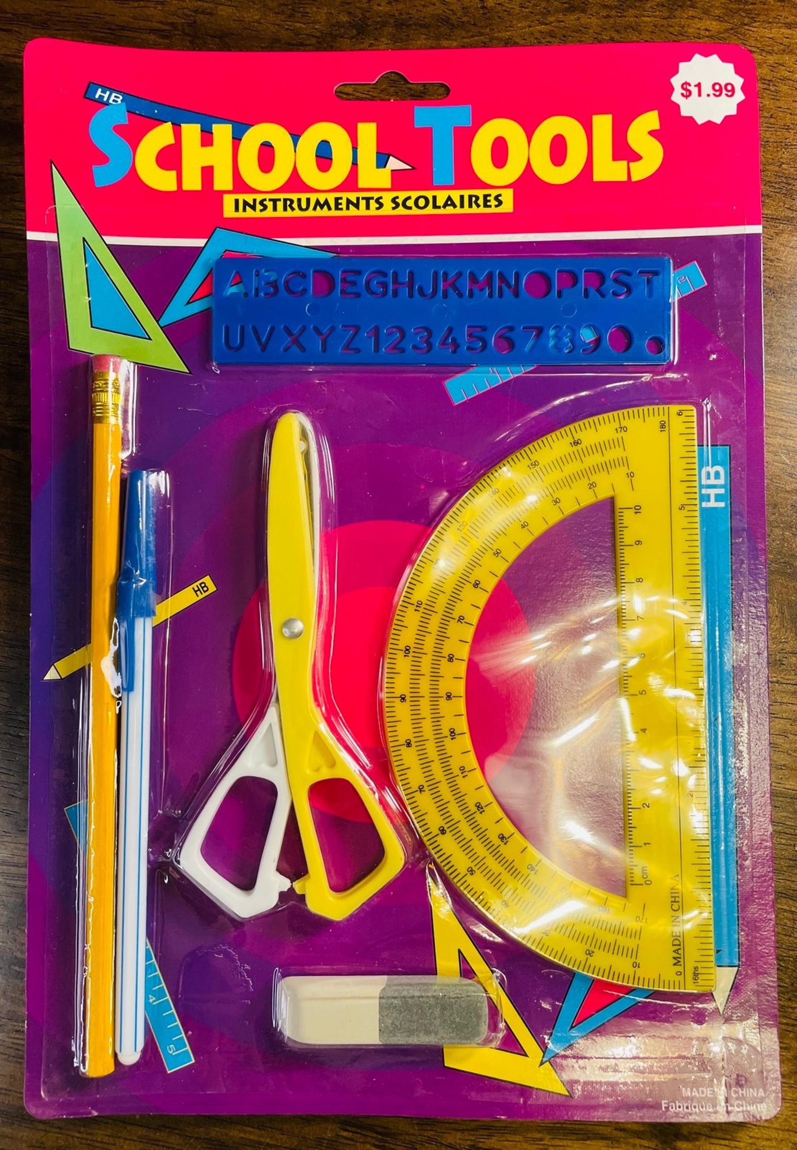 Groovy Vintage School Tools 80s School Supplies Bundle
